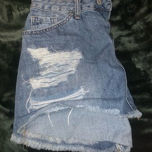 Mini denim skirt